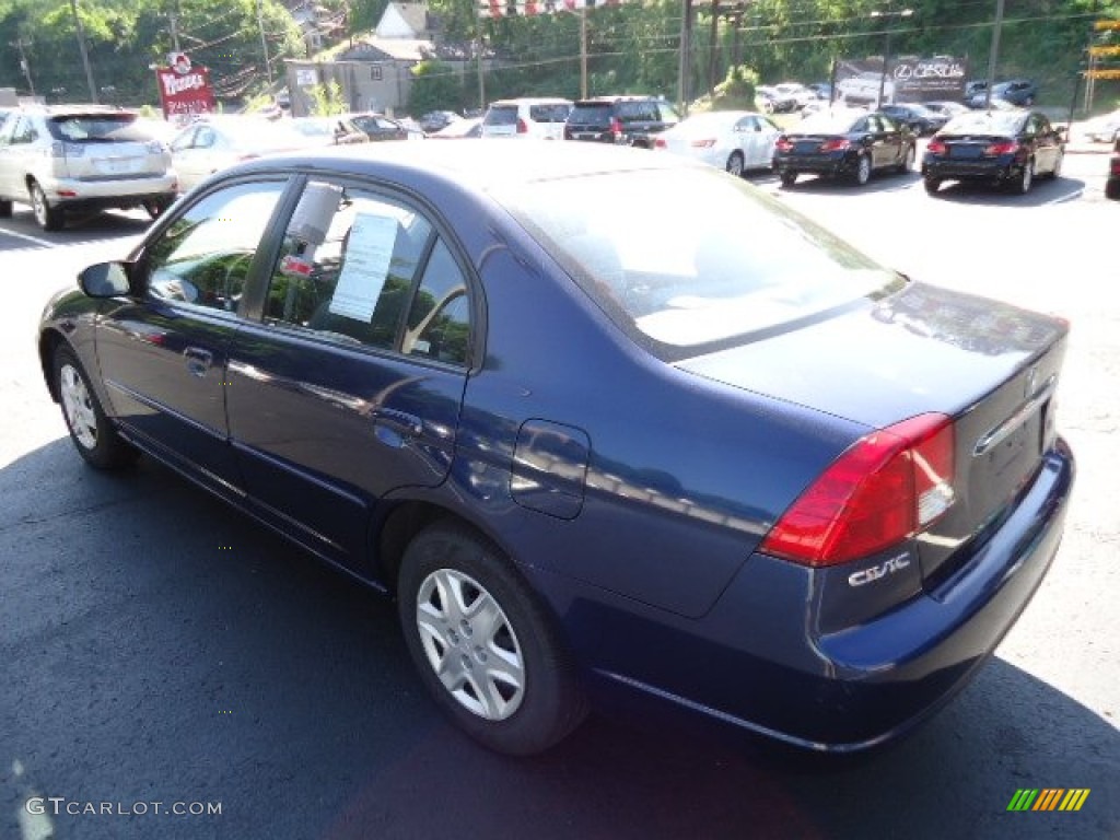 2003 Civic LX Sedan - Royal Blue / Gray photo #2