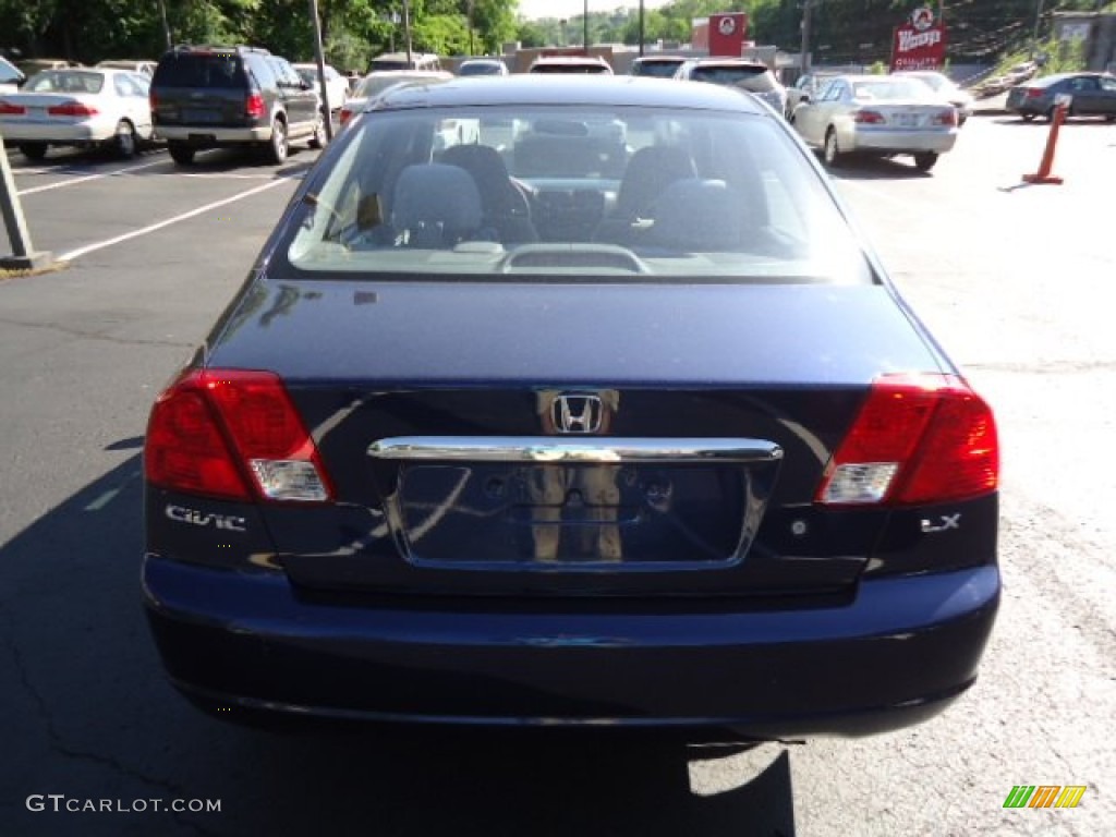 2003 Civic LX Sedan - Royal Blue / Gray photo #3