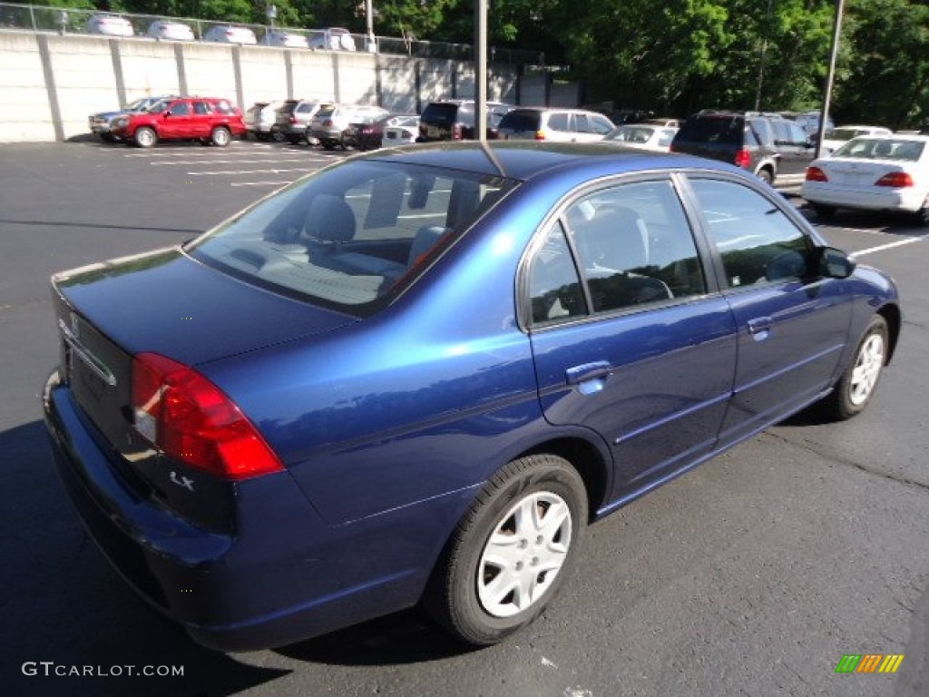 2003 Civic LX Sedan - Royal Blue / Gray photo #4