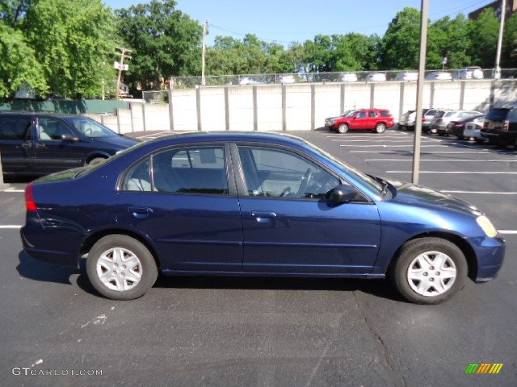 2003 Civic LX Sedan - Royal Blue / Gray photo #5