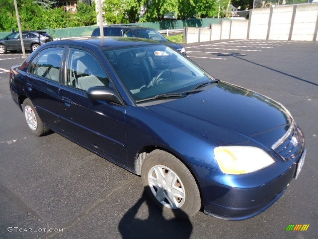 2003 Civic LX Sedan - Royal Blue / Gray photo #6