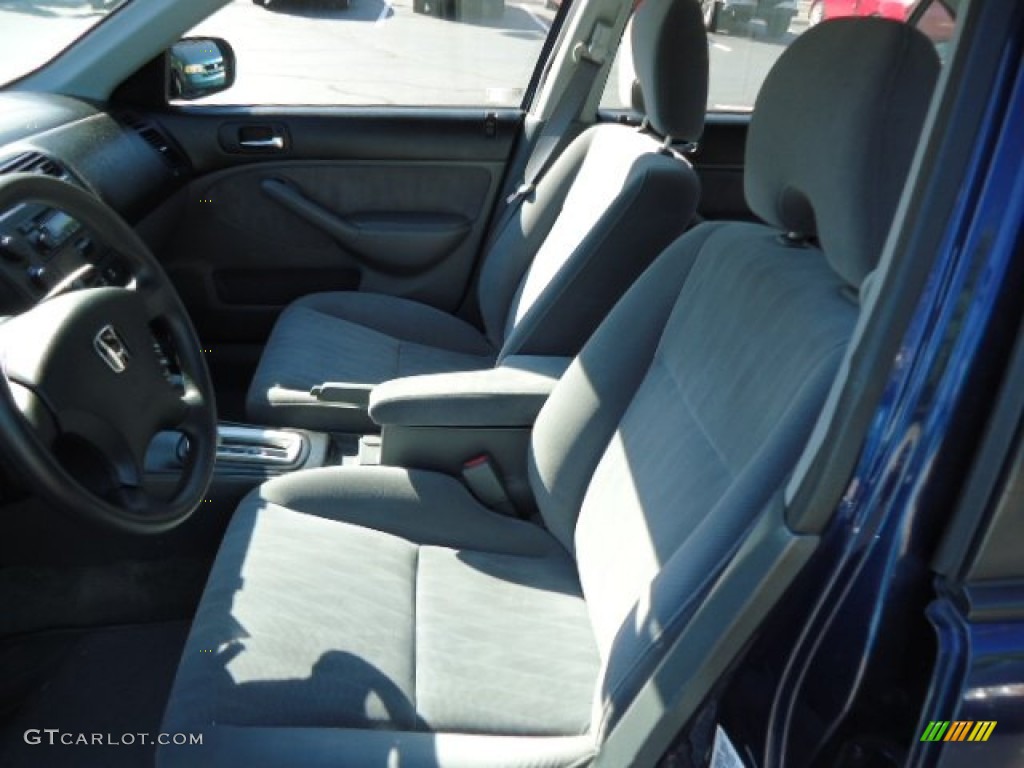2003 Civic LX Sedan - Royal Blue / Gray photo #11