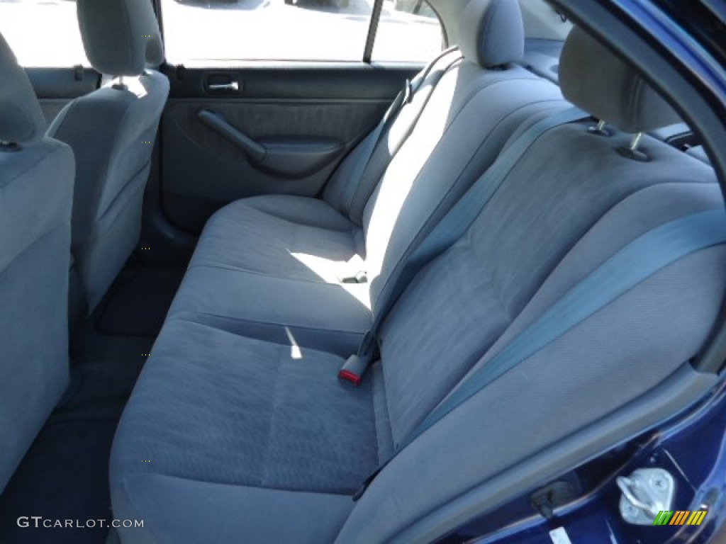 2003 Civic LX Sedan - Royal Blue / Gray photo #12