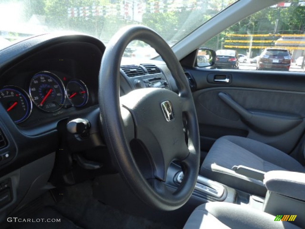 2003 Civic LX Sedan - Royal Blue / Gray photo #16