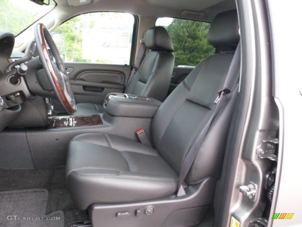 Ebony Interior 2012 GMC Sierra 3500HD Denali Crew Cab 4x4 Photo #65491117