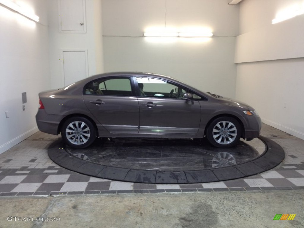 2009 Civic EX Sedan - Urban Titanium Metallic / Gray photo #3