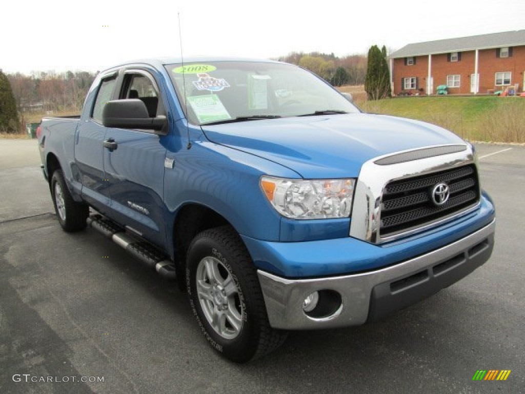 2008 Tundra Double Cab 4x4 - Blue Streak Metallic / Graphite Gray photo #4