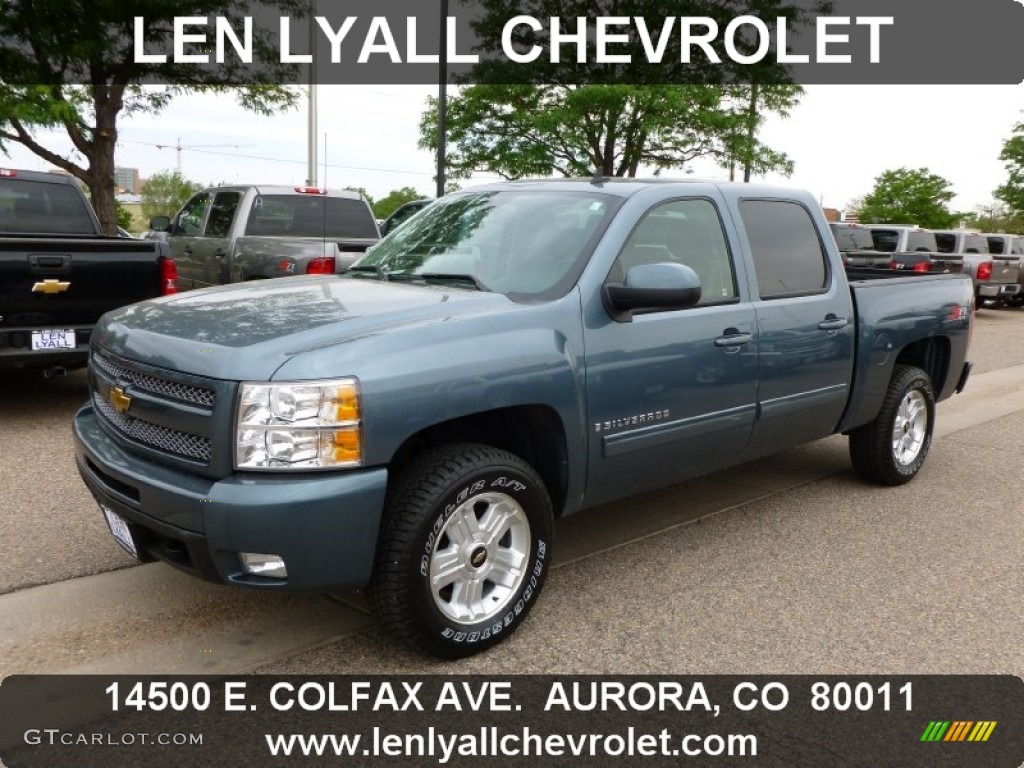 2009 Silverado 1500 LTZ Crew Cab 4x4 - Blue Granite Metallic / Ebony photo #1