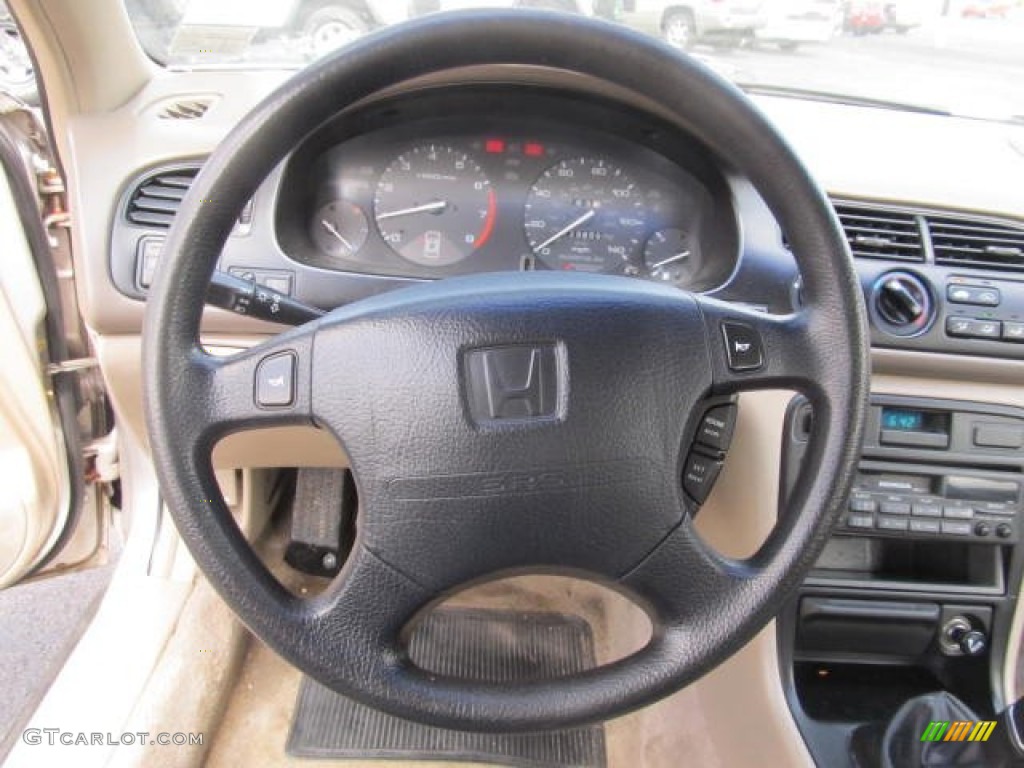 1996 Honda Accord LX Sedan Beige Steering Wheel Photo #65492617