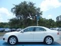 2011 White Platinum Tri-Coat Ford Fusion SE V6  photo #2