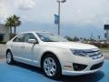 2011 White Platinum Tri-Coat Ford Fusion SE V6  photo #7