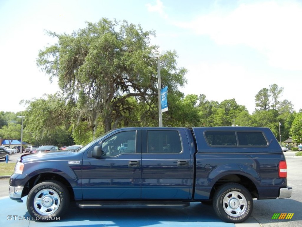 2004 F150 XLT SuperCrew - True Blue Metallic / Medium/Dark Flint photo #2