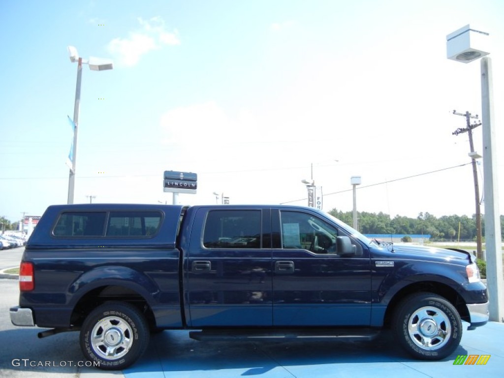 2004 F150 XLT SuperCrew - True Blue Metallic / Medium/Dark Flint photo #6