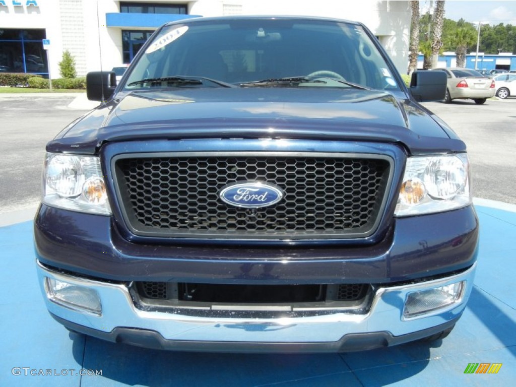 2004 F150 XLT SuperCrew - True Blue Metallic / Medium/Dark Flint photo #8