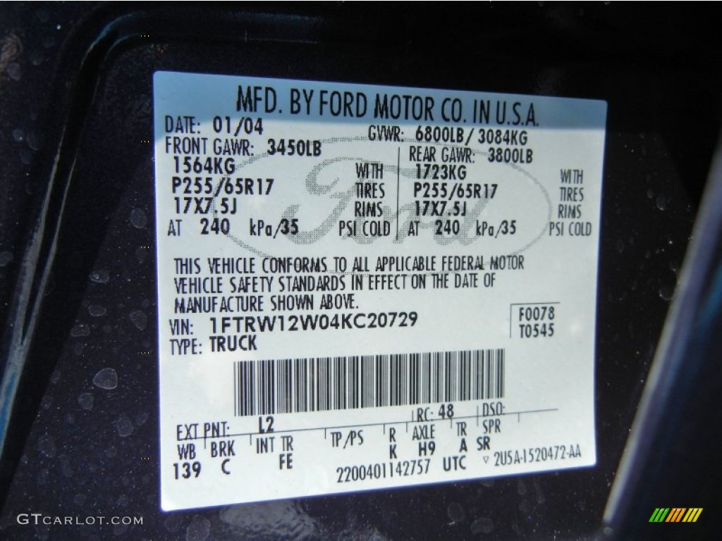 2004 F150 XLT SuperCrew - True Blue Metallic / Medium/Dark Flint photo #28