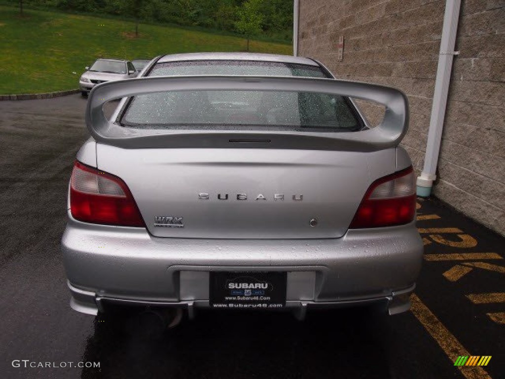 2003 Impreza WRX Sedan - Platinum Silver Metallic / Grey/Blue photo #5