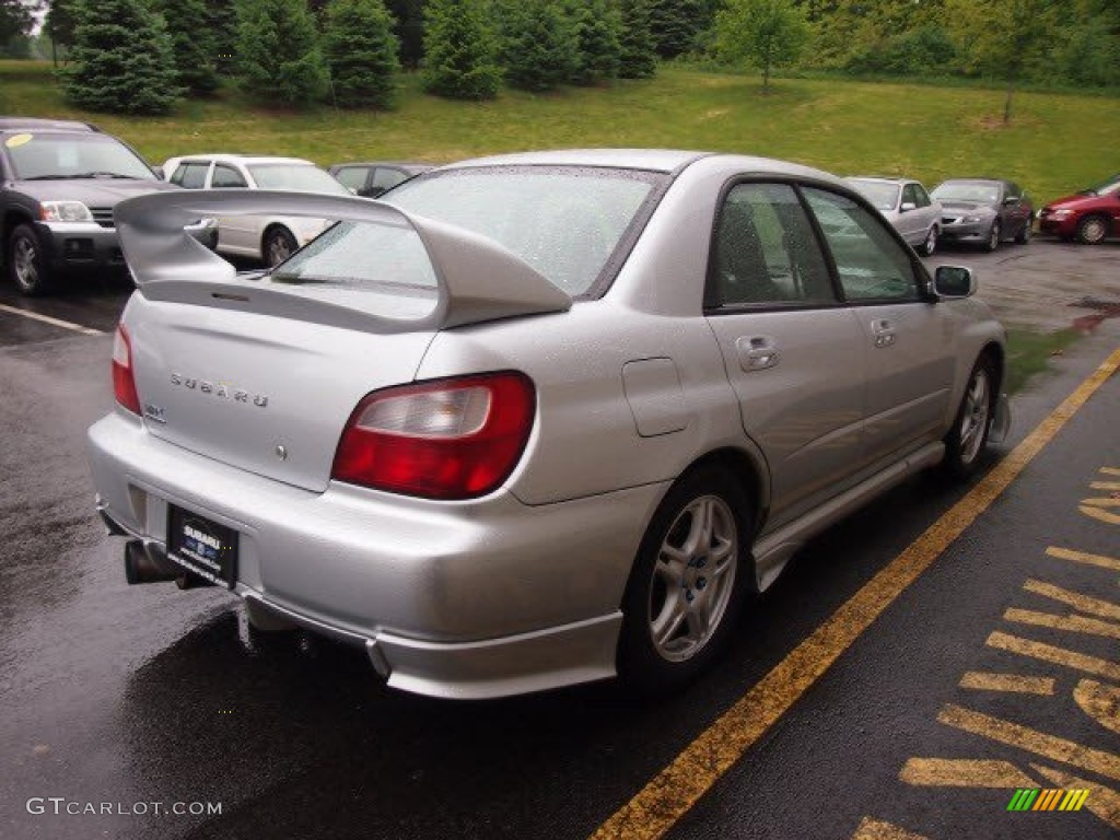 2003 Impreza WRX Sedan - Platinum Silver Metallic / Grey/Blue photo #6