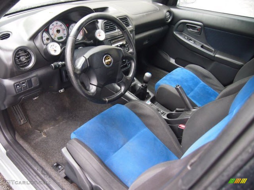 2003 Impreza WRX Sedan - Platinum Silver Metallic / Grey/Blue photo #7