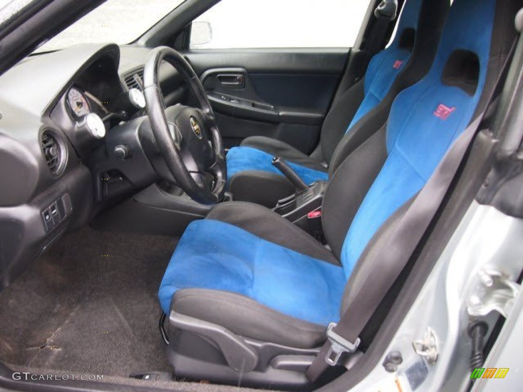 2003 Impreza WRX Sedan - Platinum Silver Metallic / Grey/Blue photo #9