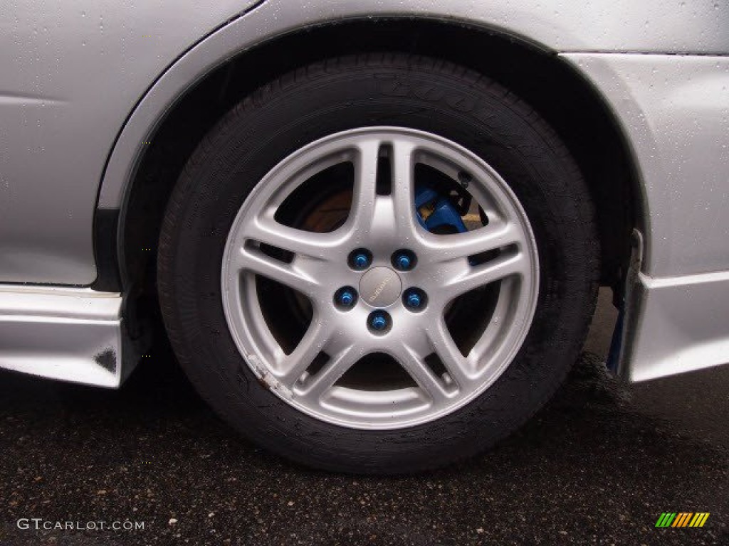 2003 Impreza WRX Sedan - Platinum Silver Metallic / Grey/Blue photo #11