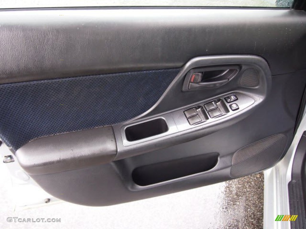 2003 Impreza WRX Sedan - Platinum Silver Metallic / Grey/Blue photo #12