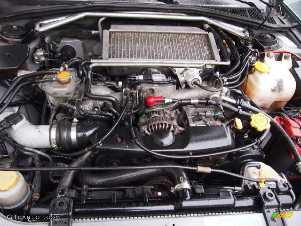 2003 Impreza WRX Sedan - Platinum Silver Metallic / Grey/Blue photo #13