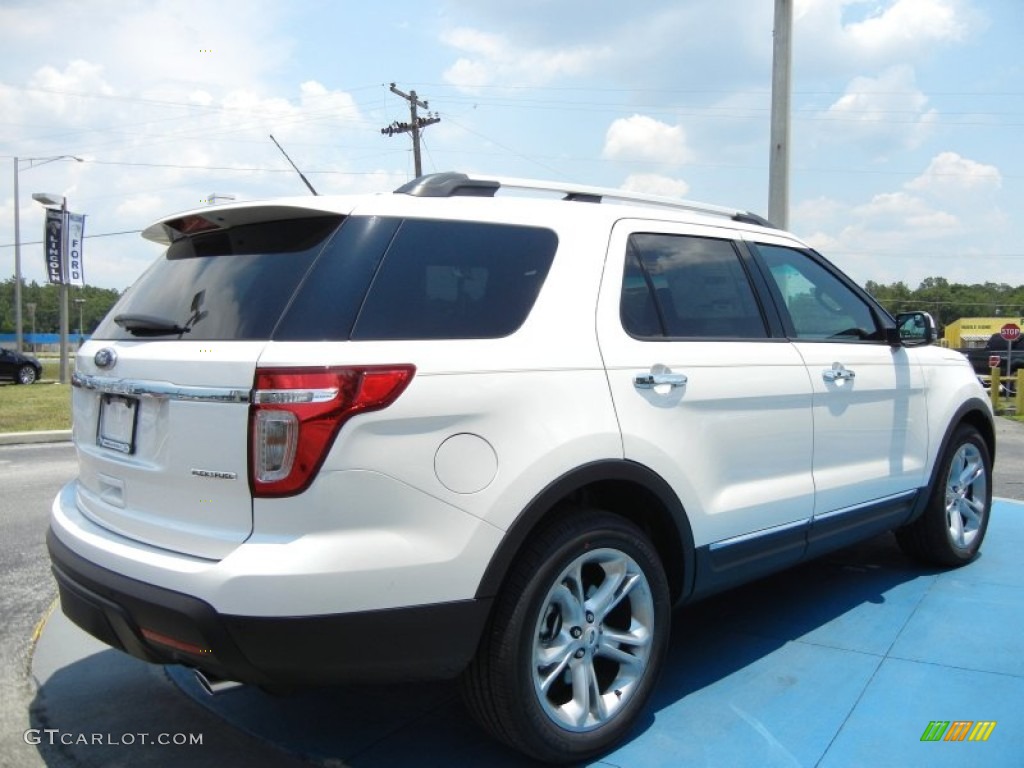 2013 Explorer Limited - White Platinum Tri-Coat / Charcoal Black photo #3