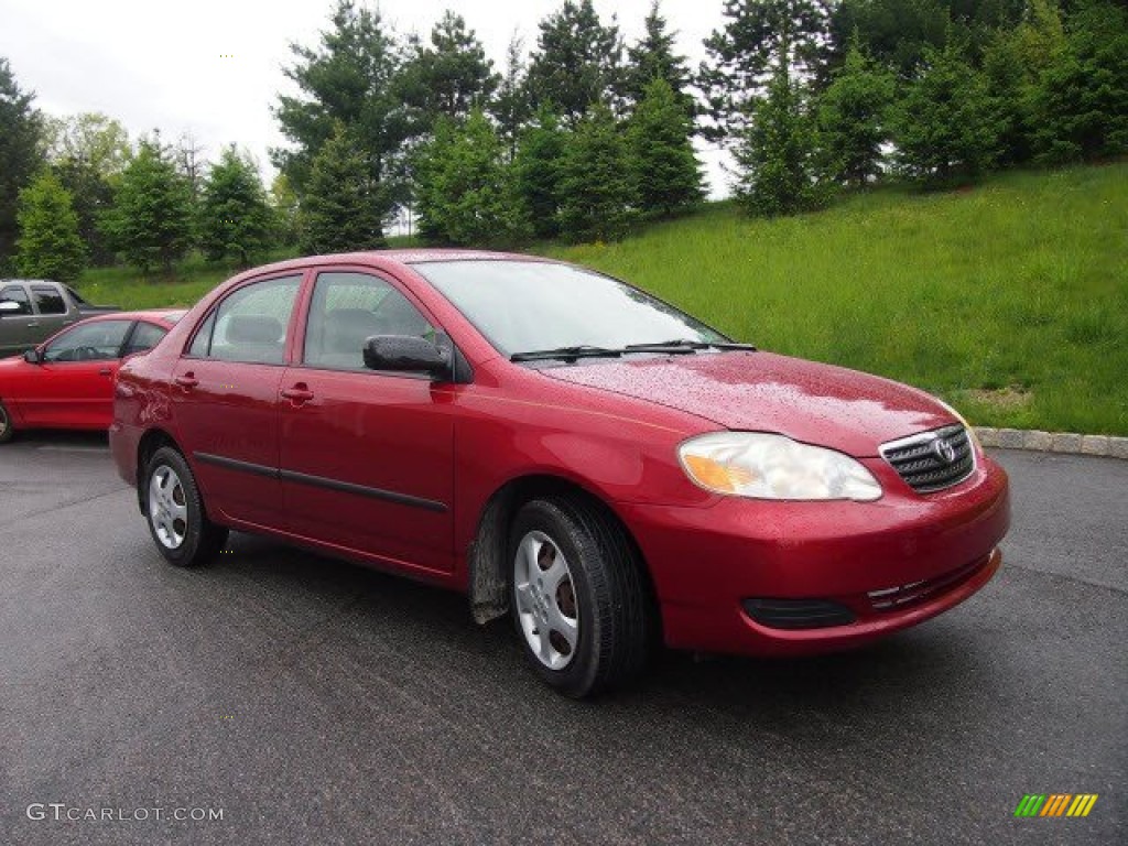 2005 Corolla CE - Impulse Red / Pebble Beige photo #1