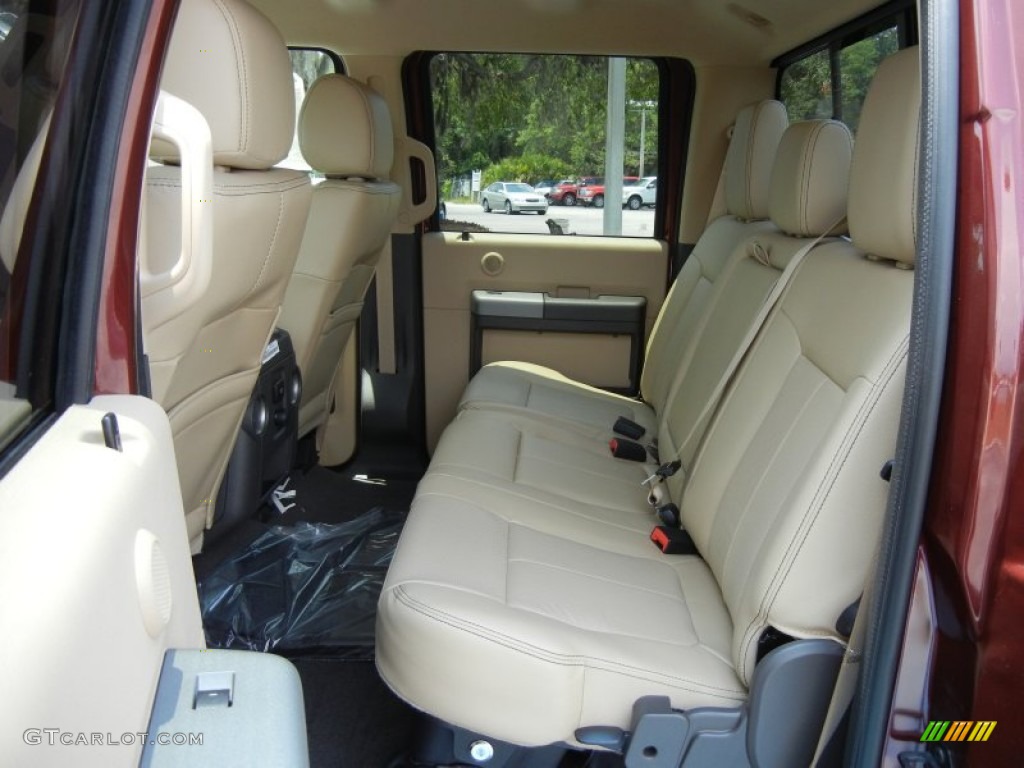 2012 F350 Super Duty Lariat Crew Cab 4x4 Dually - Autumn Red / Adobe photo #6