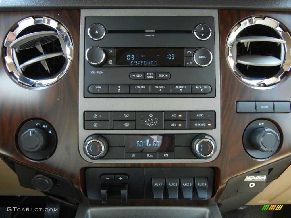 2012 F350 Super Duty Lariat Crew Cab 4x4 Dually - Autumn Red / Adobe photo #9