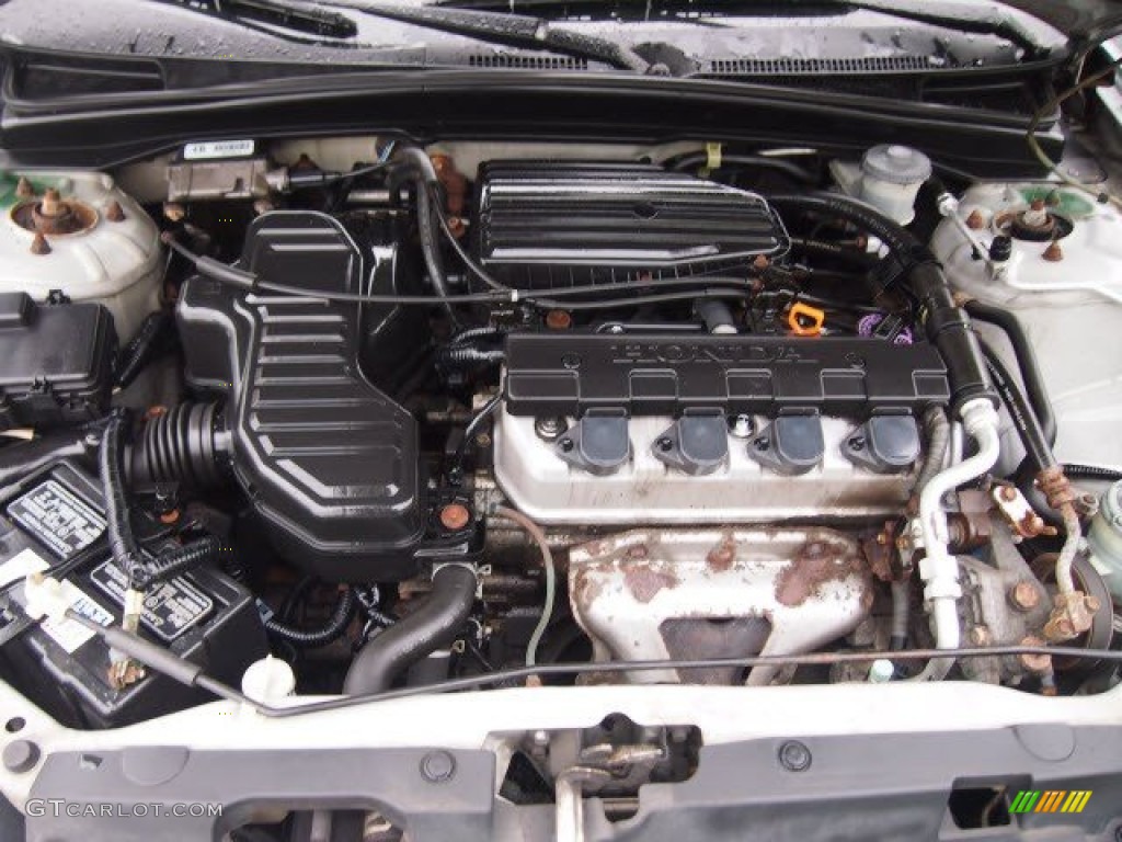 2002 Honda Civic LX Coupe 1.7 Liter SOHC 16-Valve 4 Cylinder Engine Photo #65495650