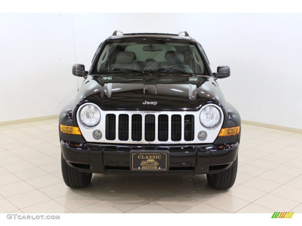 2007 Liberty Limited 4x4 - Black Clearcoat / Medium Slate Gray photo #2