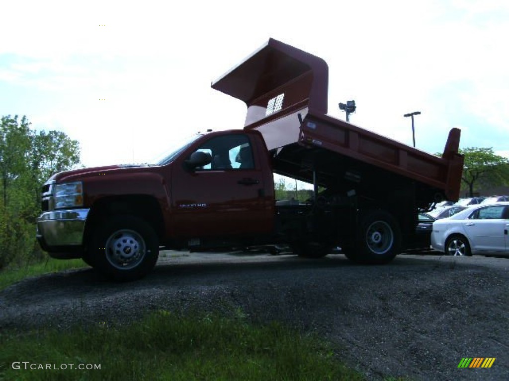 2012 Silverado 3500HD WT Regular Cab 4x4 Dump Truck - Victory Red / Dark Titanium photo #1