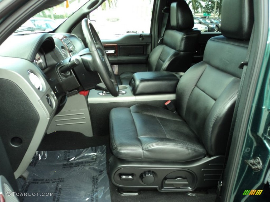Black Interior 2008 Ford F150 Lariat SuperCrew Photo #65496650