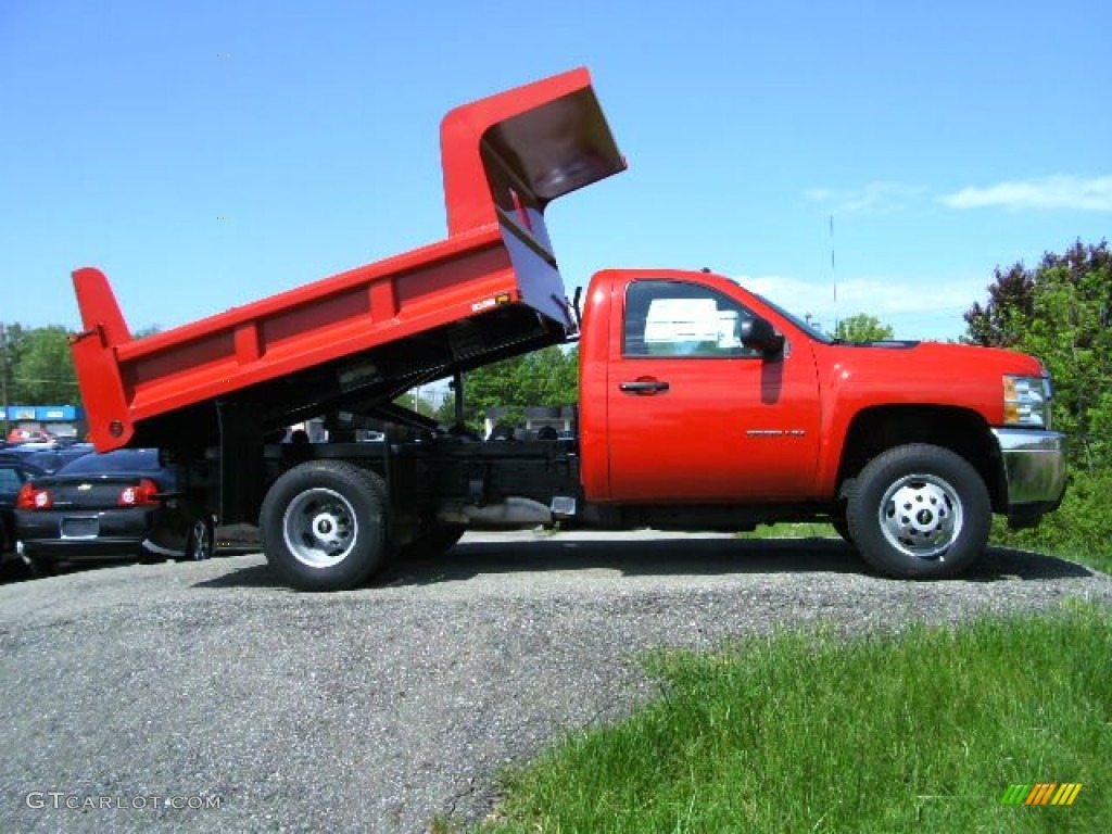 2012 Silverado 3500HD WT Regular Cab 4x4 Dump Truck - Victory Red / Dark Titanium photo #8
