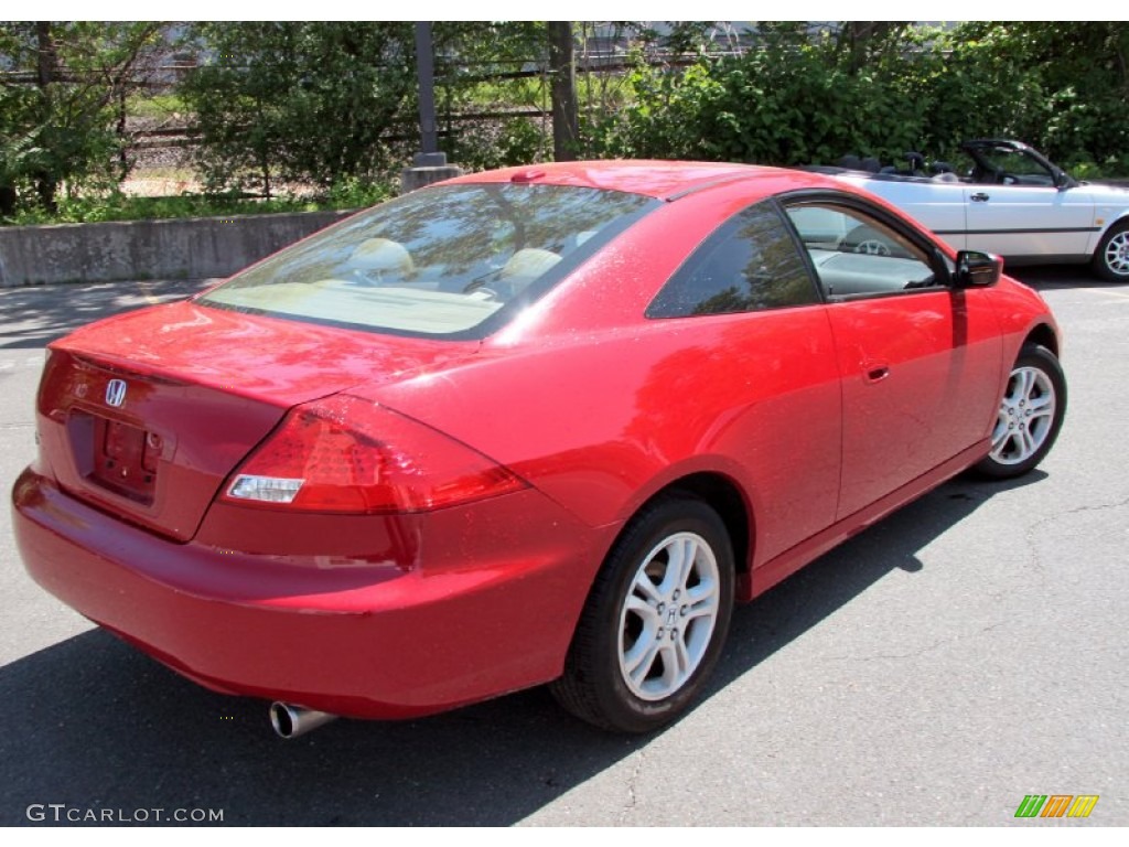 2007 Accord EX-L Coupe - San Marino Red / Ivory photo #7