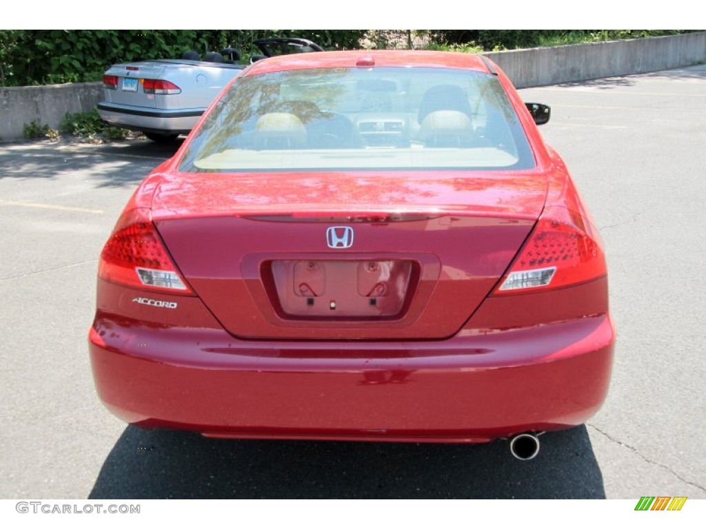 2007 Accord EX-L Coupe - San Marino Red / Ivory photo #8