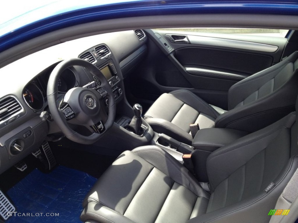 R Titan Black Leather Interior 2012 Volkswagen Golf R 2 Door 4Motion Photo #65499497