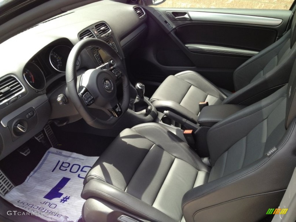 R Titan Black Leather Interior 2012 Volkswagen Golf R 2 Door 4Motion Photo #65499593