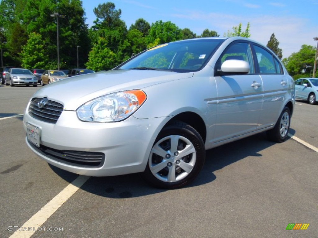 Platinum Silver 2010 Hyundai Accent GLS 4 Door Exterior Photo #65500082