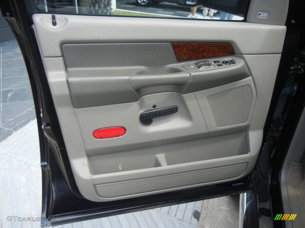 2009 Dodge Ram 2500 Laramie Mega Cab 4x4 Khaki Door Panel Photo #65501232