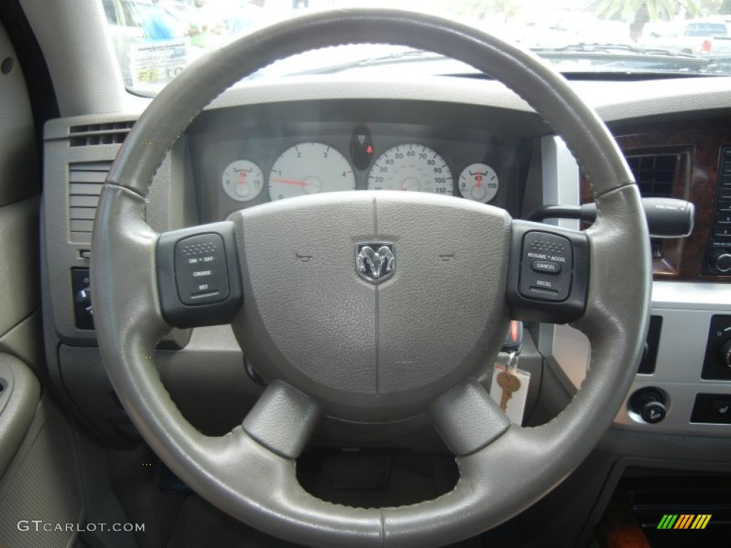 2009 Dodge Ram 2500 Laramie Mega Cab 4x4 Khaki Steering Wheel Photo #65501240