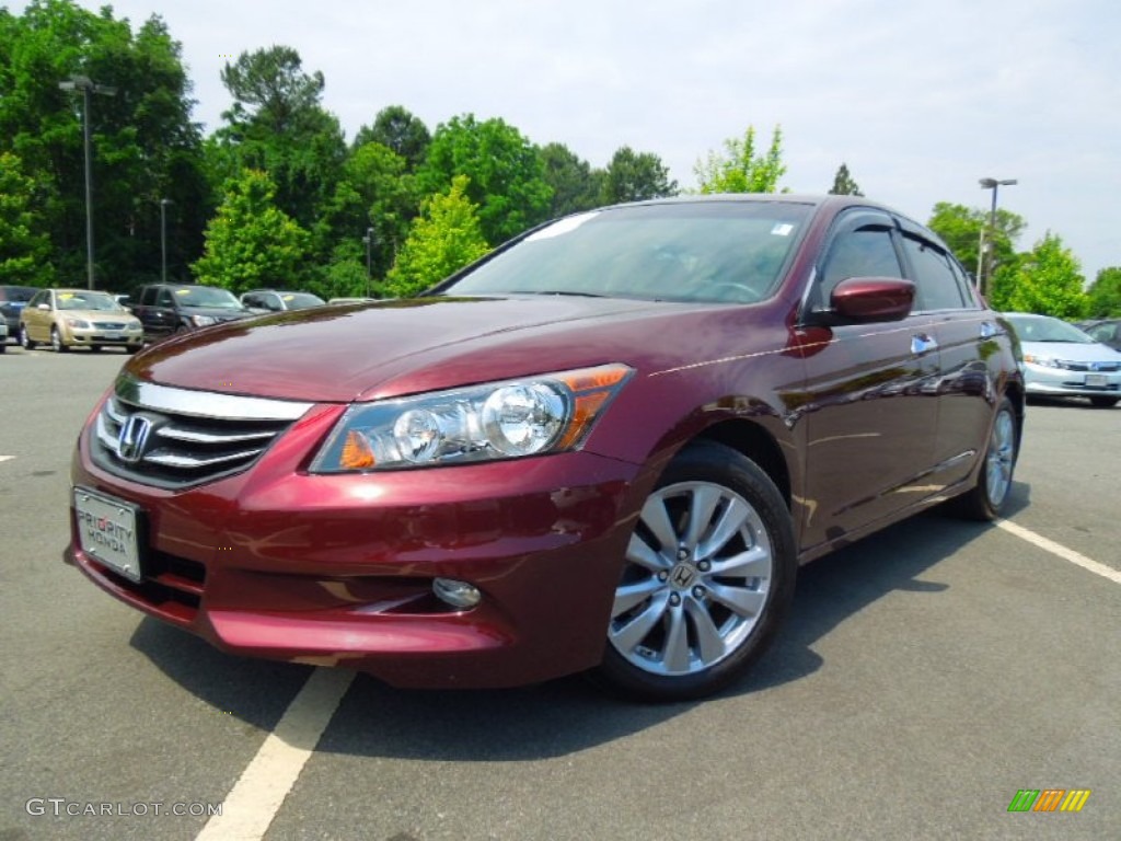 2011 Accord EX-L V6 Sedan - Basque Red Pearl / Ivory photo #1