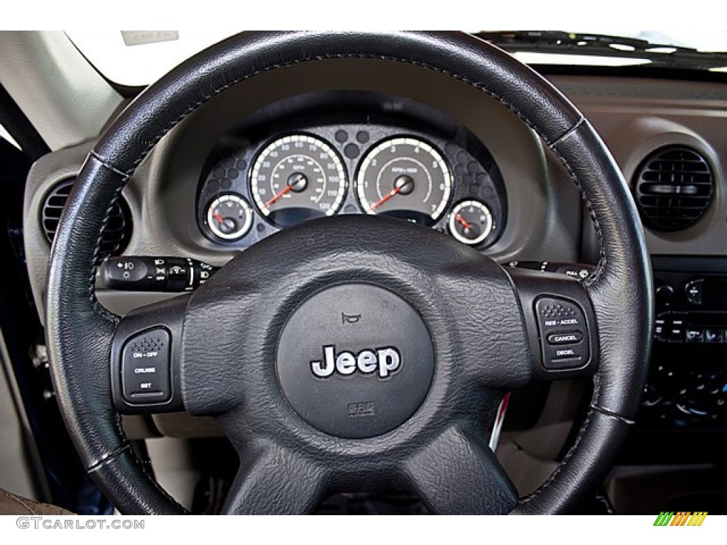2007 Jeep Liberty Sport 4x4 Medium Slate Gray Steering Wheel Photo #65502332