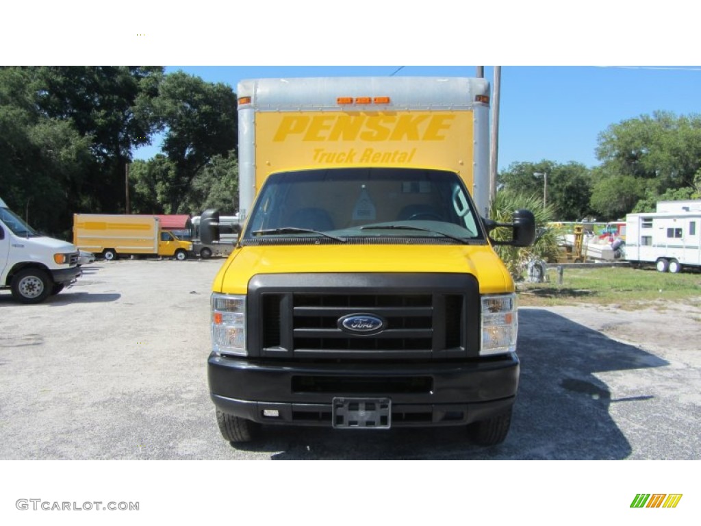 2008 E Series Cutaway E350 Commercial Moving Truck - Yellow / Medium Flint photo #1