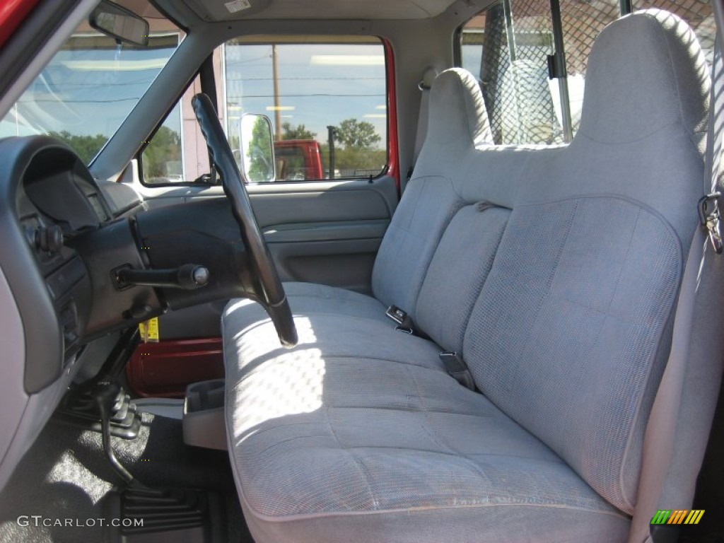 Opal Grey Interior 1997 Ford F350 XL Regular Cab 4x4 Chassis Photo #65502986