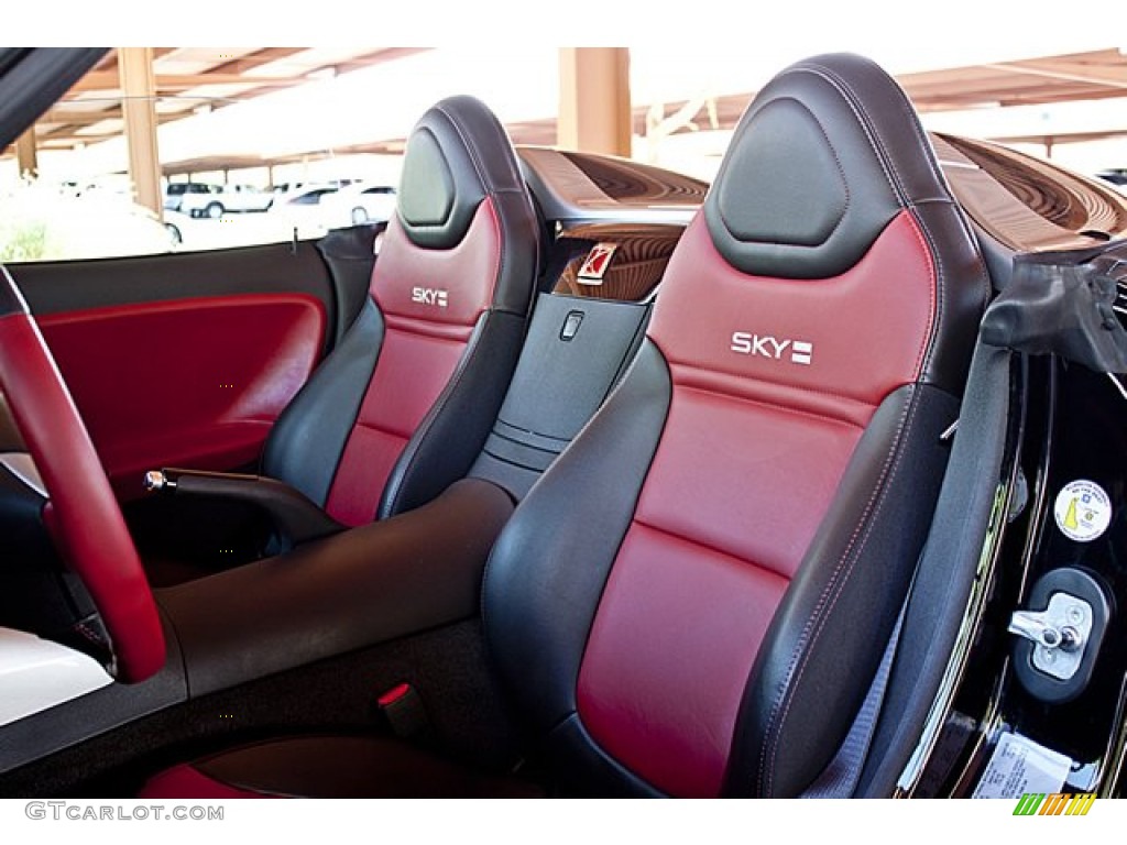 Red Interior 2009 Saturn Sky Red Line Roadster Photo #65503587