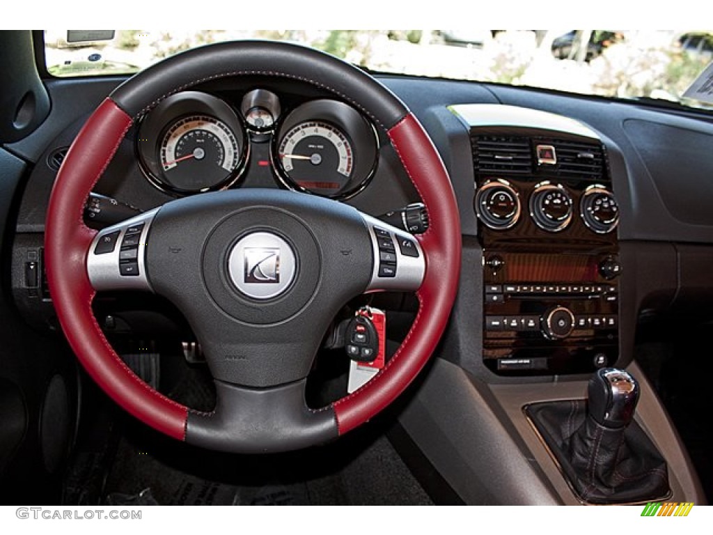2009 Saturn Sky Red Line Roadster Red Steering Wheel Photo #65503596