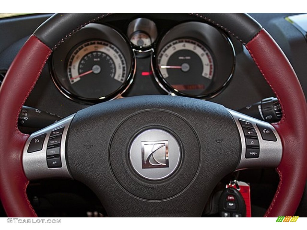 2009 Saturn Sky Red Line Roadster Red Steering Wheel Photo #65503606