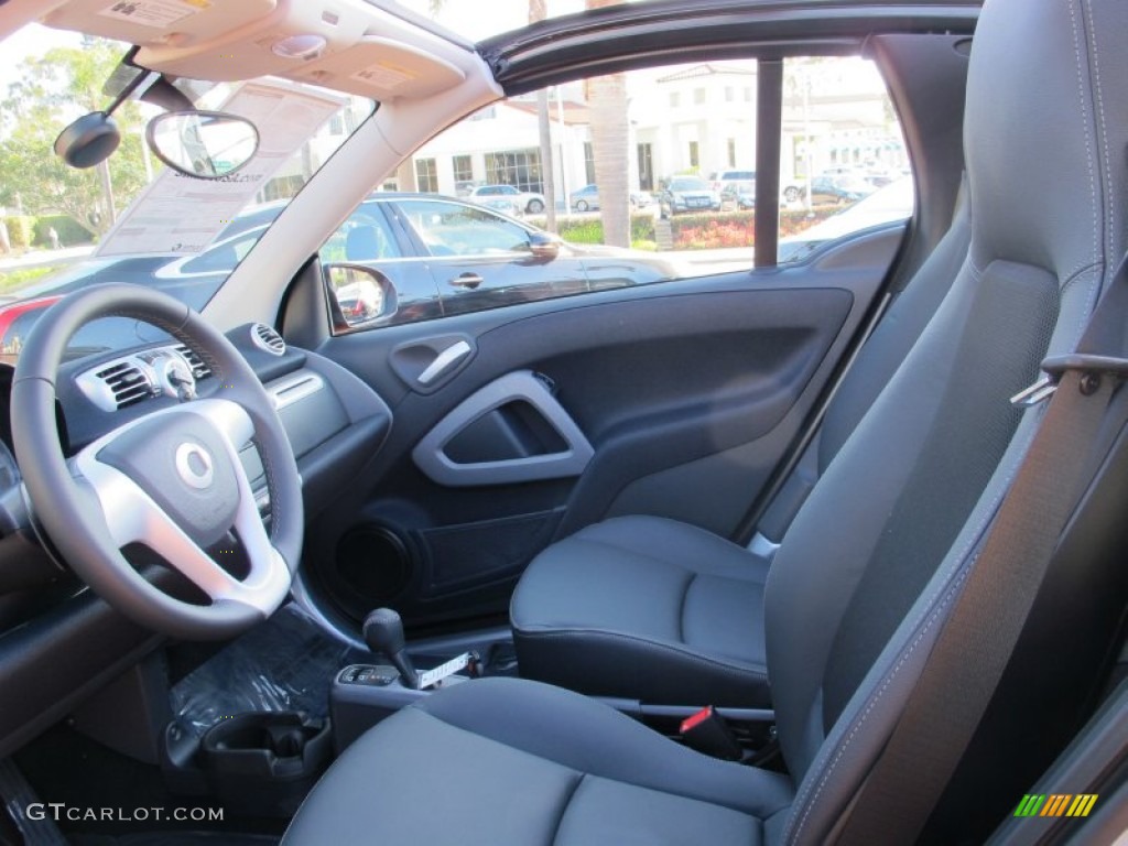 Black Leather Interior 2013 Smart fortwo passion coupe Photo #65504981